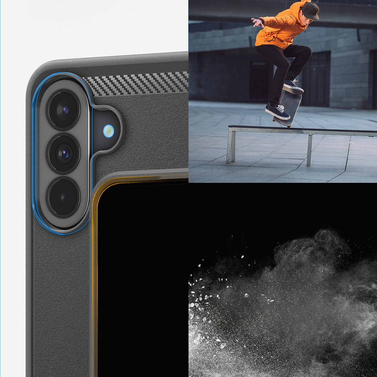 Handyhülle für Galaxy A37 5G, Spigen Rugged Armor, Schwarz