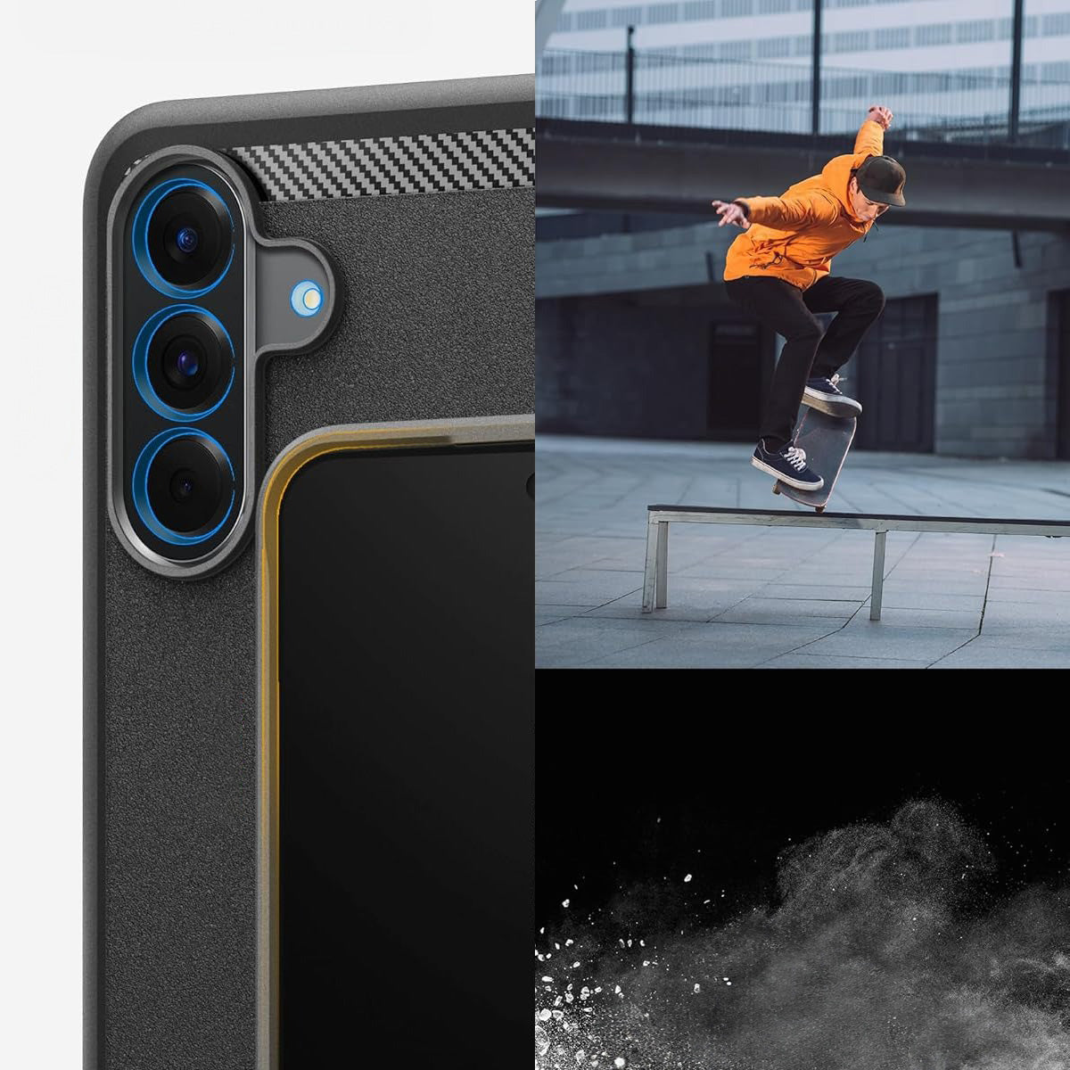 Handyhülle für Galaxy A56 5G, Spigen Rugged Armor, Schwarz