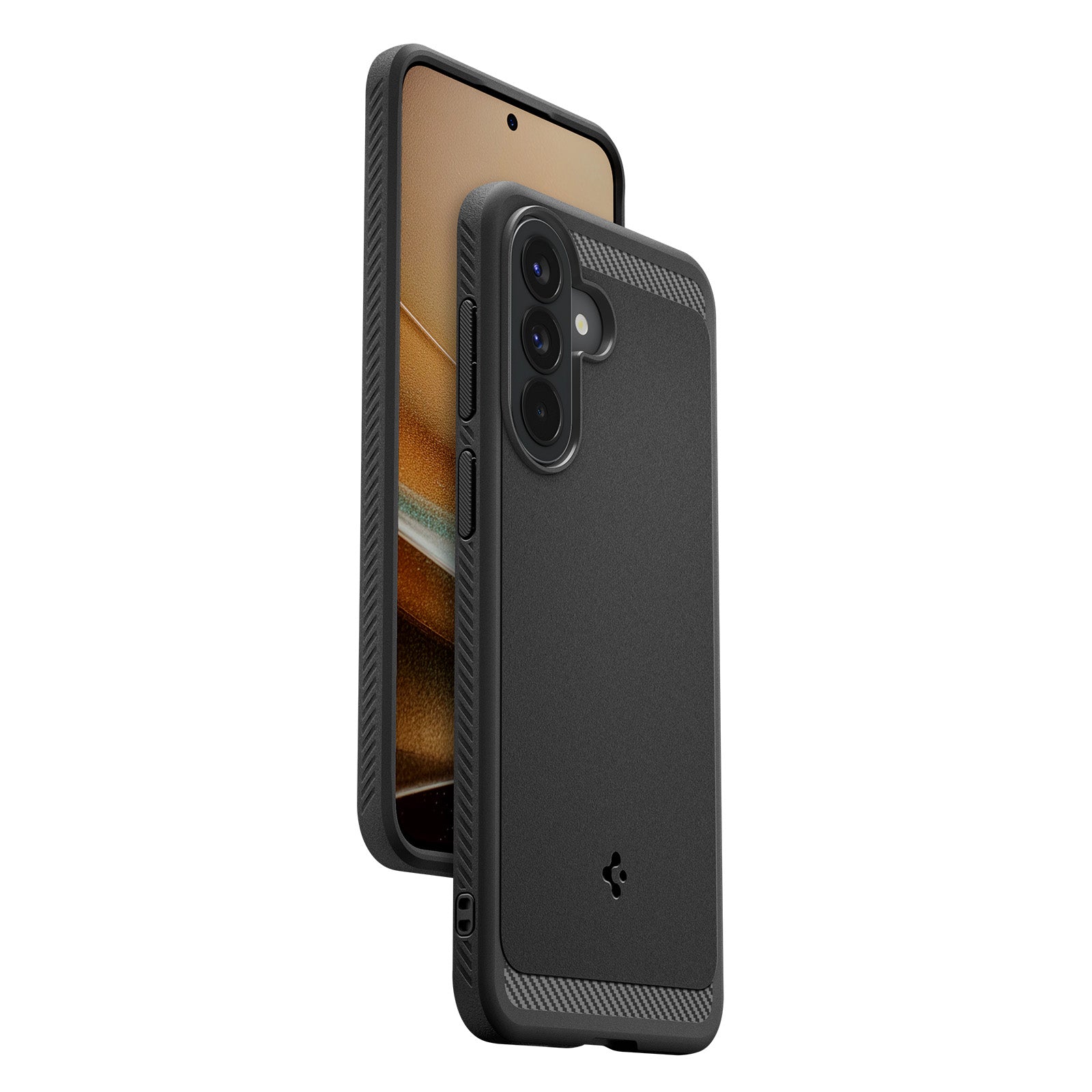Handyhülle für Galaxy A57 5G, Spigen Rugged Armor, Schwarz