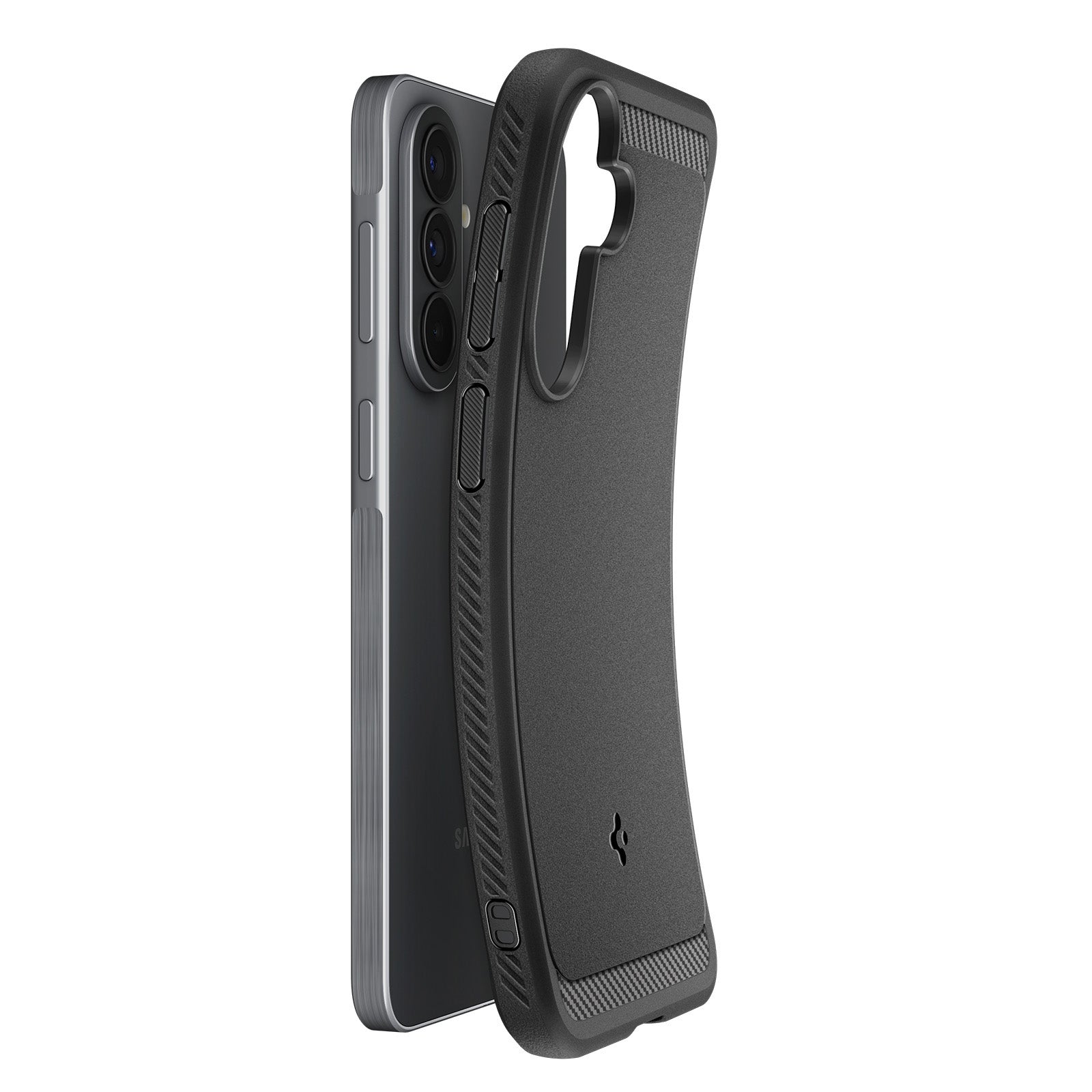 Handyhülle für Galaxy A57 5G, Spigen Rugged Armor, Schwarz
