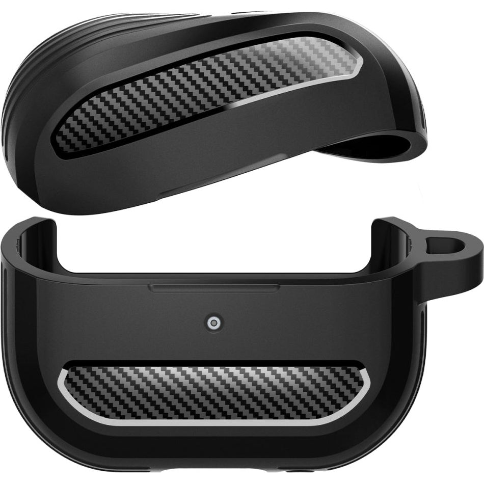 Schutzhülle für Galaxy Buds 3 / 3 Pro / 3 FE, Spigen Rugged Armor, Schwarz