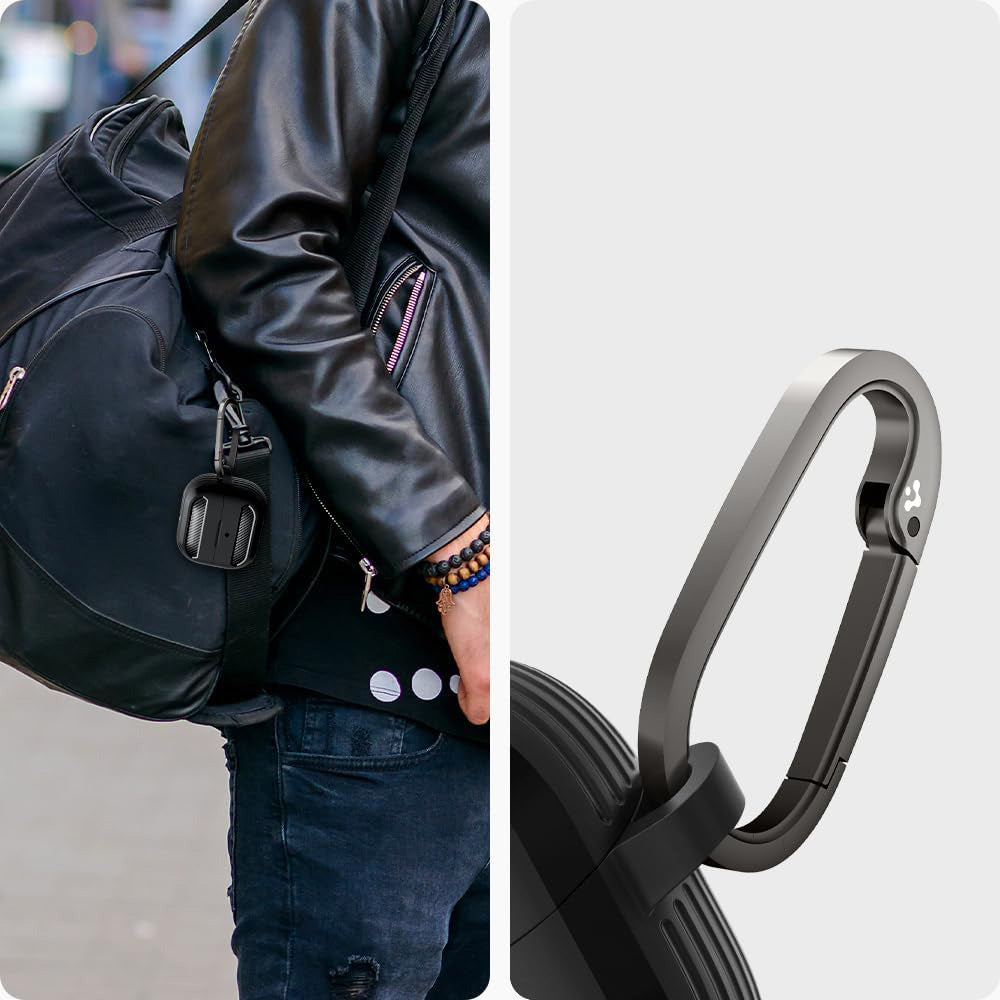 Schutzhülle für Galaxy Buds 3 / 3 Pro / 3 FE, Spigen Rugged Armor, Schwarz