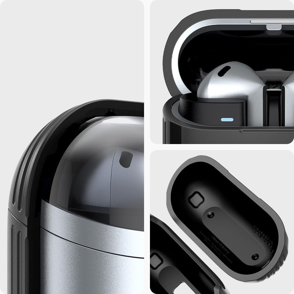 Schutzhülle für Galaxy Buds 3 / 3 Pro / 3 FE, Spigen Rugged Armor, Schwarz
