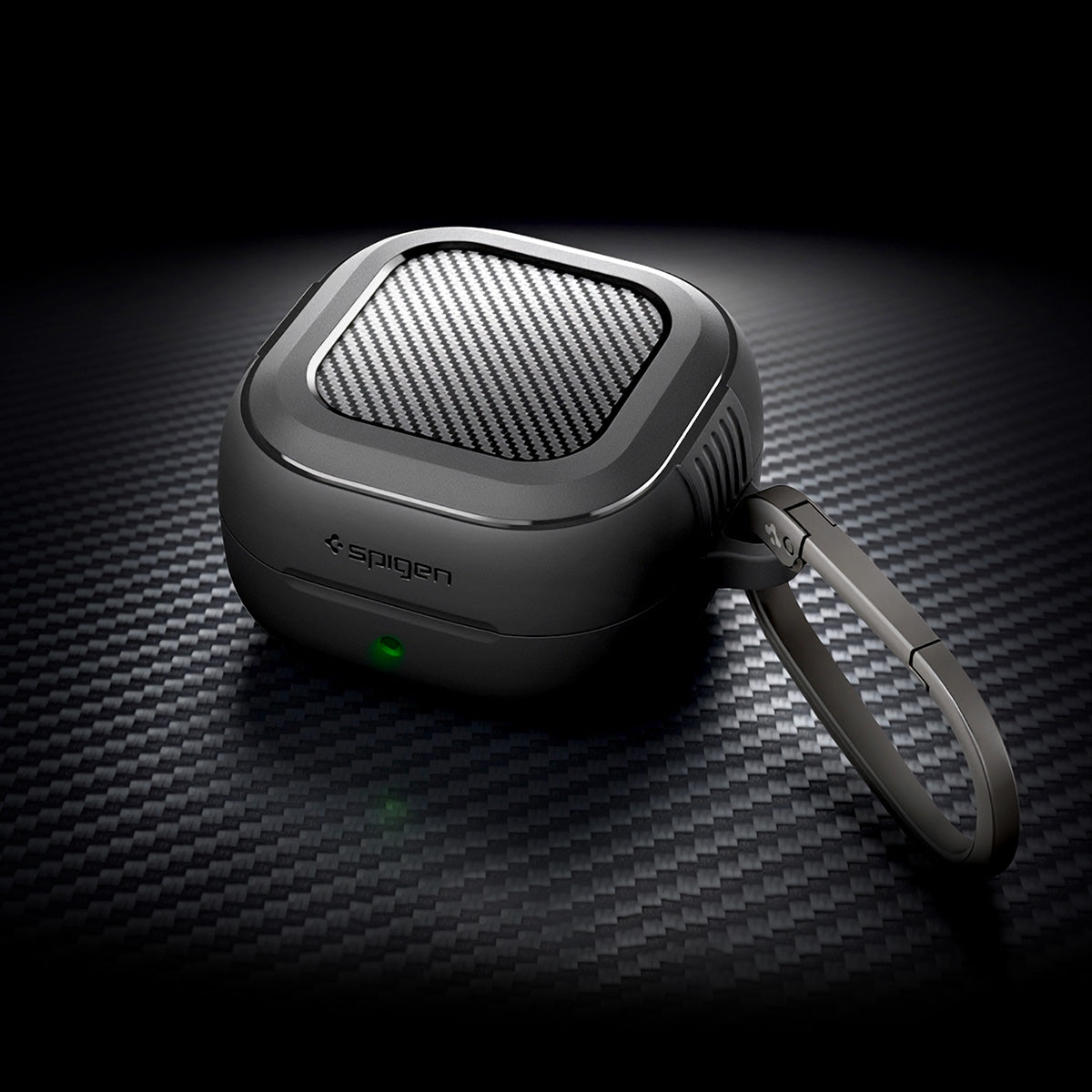 Schutzhülle für Galaxy Buds 4 / 4 Pro, Spigen Rugged Armor, Schwarz