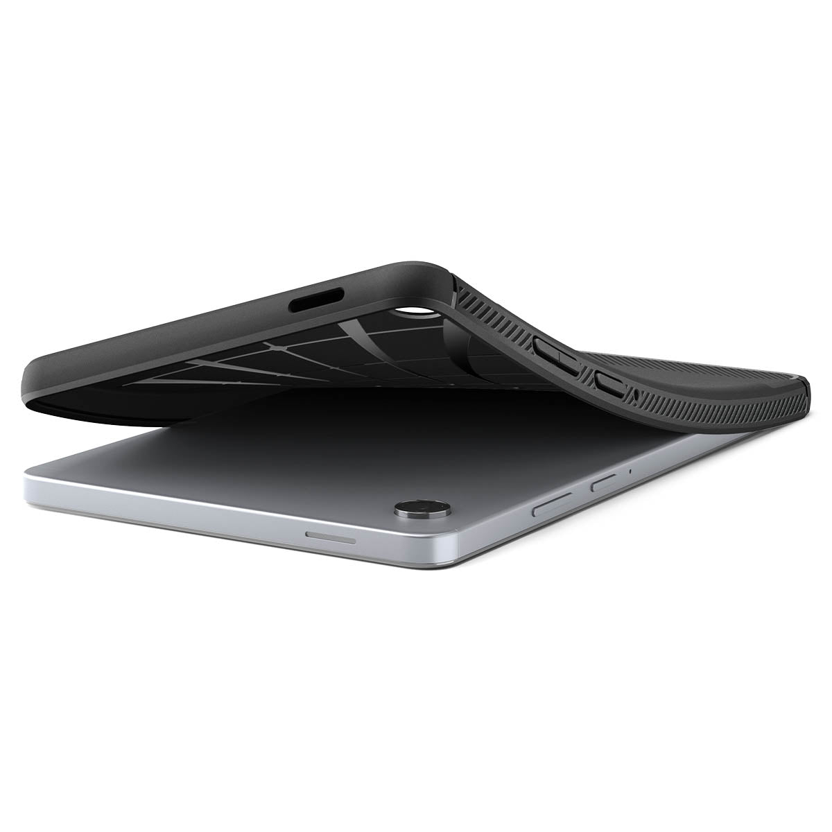 Schutzhülle für Galaxy Tab A11, Spigen Rugged Armor, Schwarz