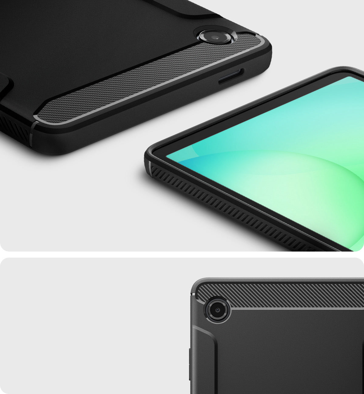 Schutzhülle für Galaxy Tab A11, Spigen Rugged Armor, Schwarz