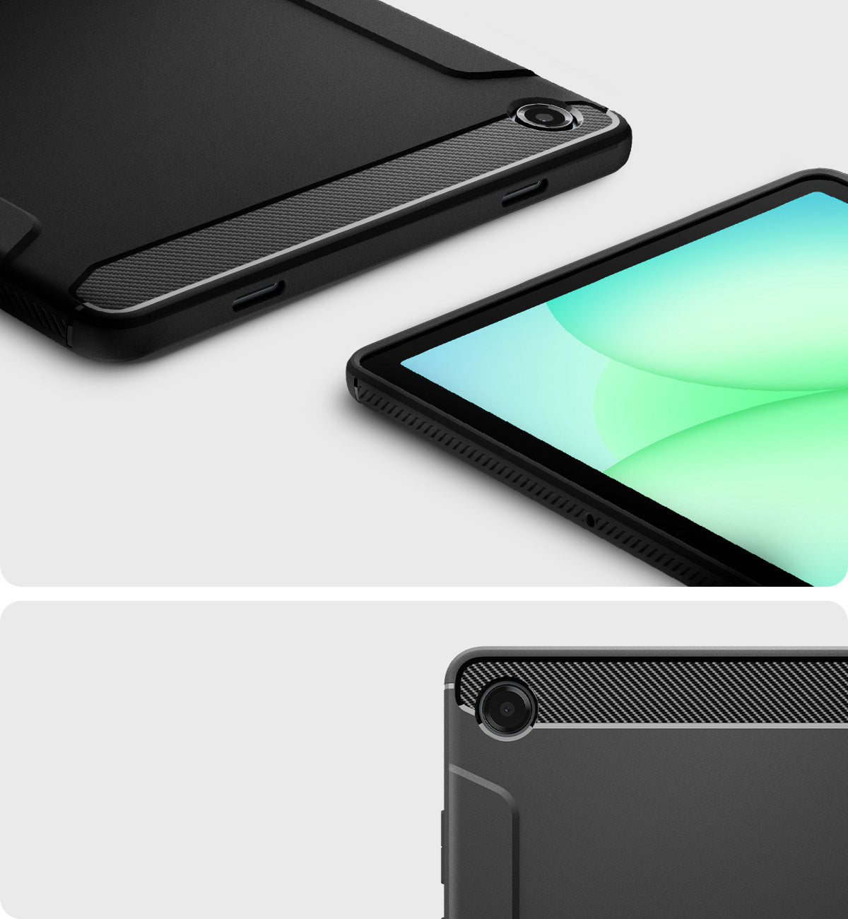 Schutzhülle für Galaxy Tab A11 Plus, Spigen Rugged Armor, Schwarz