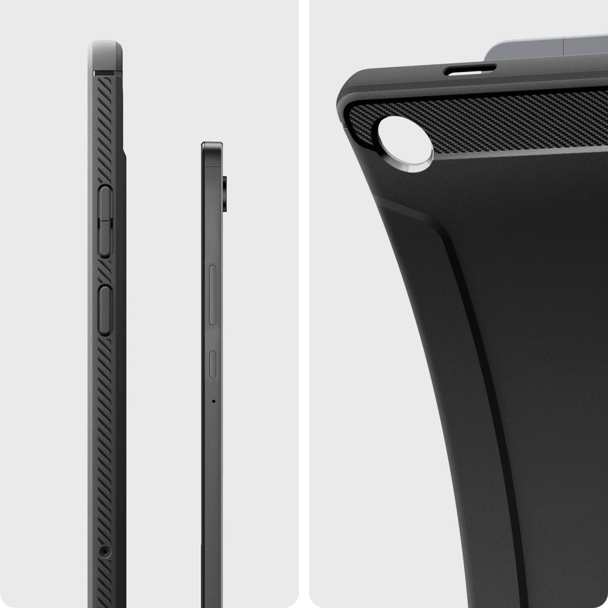 Schutzhülle für Galaxy Tab A11 Plus, Spigen Rugged Armor, Schwarz