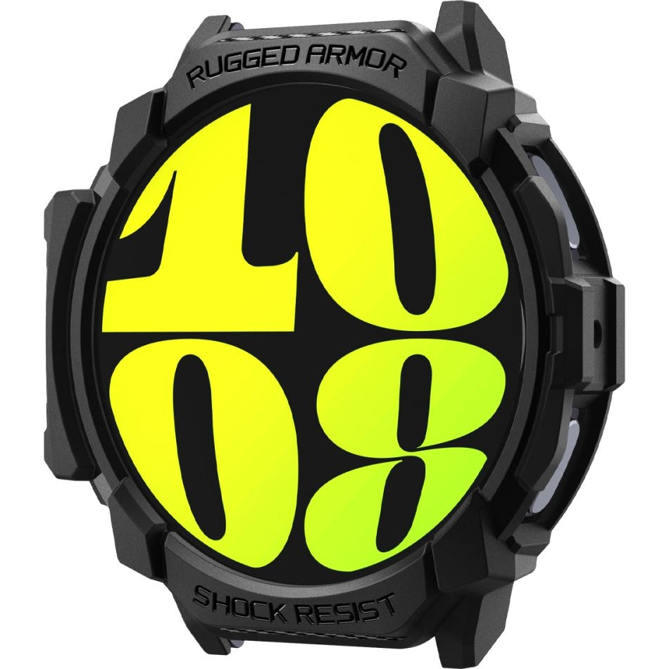 Schutzhülle für Galaxy Watch 7 44mm, Spigen Rugged Armor, Schwarz