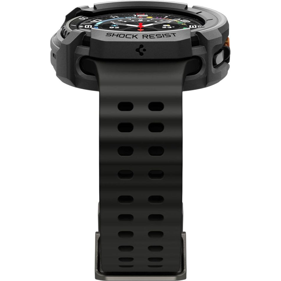 Hülle für Galaxy Watch 8 Classic 46 mm, Spigen Rugged Armor, Schwarz