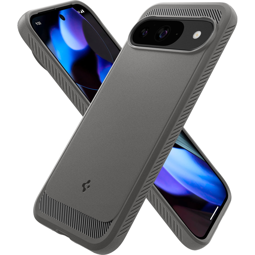 Schutzhülle für Google Pixel 9 / 9 Pro, Spigen Rugged Armor, Grau
