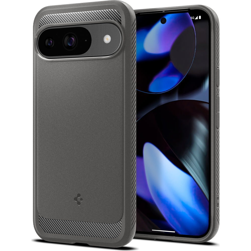 Schutzhülle für Google Pixel 9 / 9 Pro, Spigen Rugged Armor, Grau