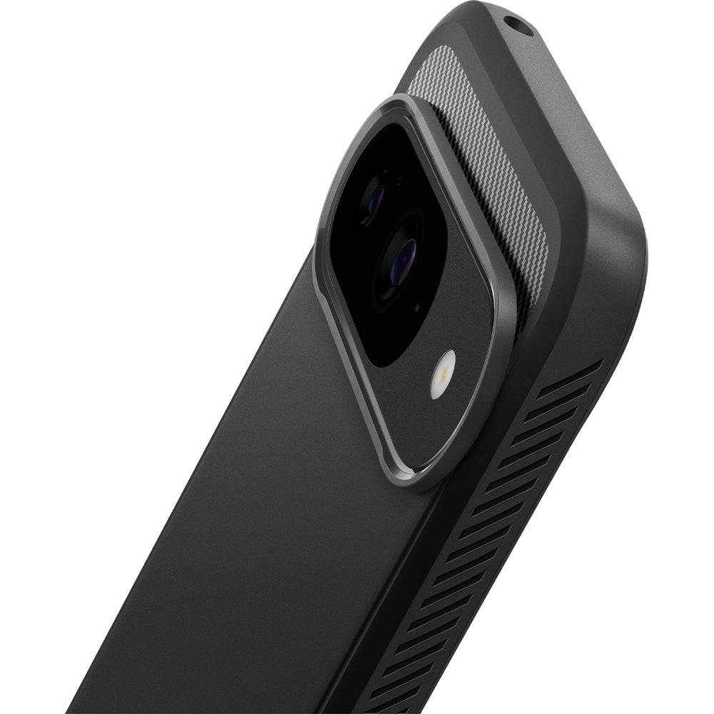 Schutzhülle für Google Pixel 9 / 9 Pro, Spigen Rugged Armor, Schwarz