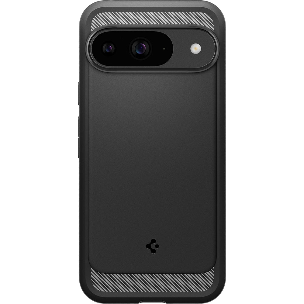 Schutzhülle für Google Pixel 9 / 9 Pro, Spigen Rugged Armor, Schwarz