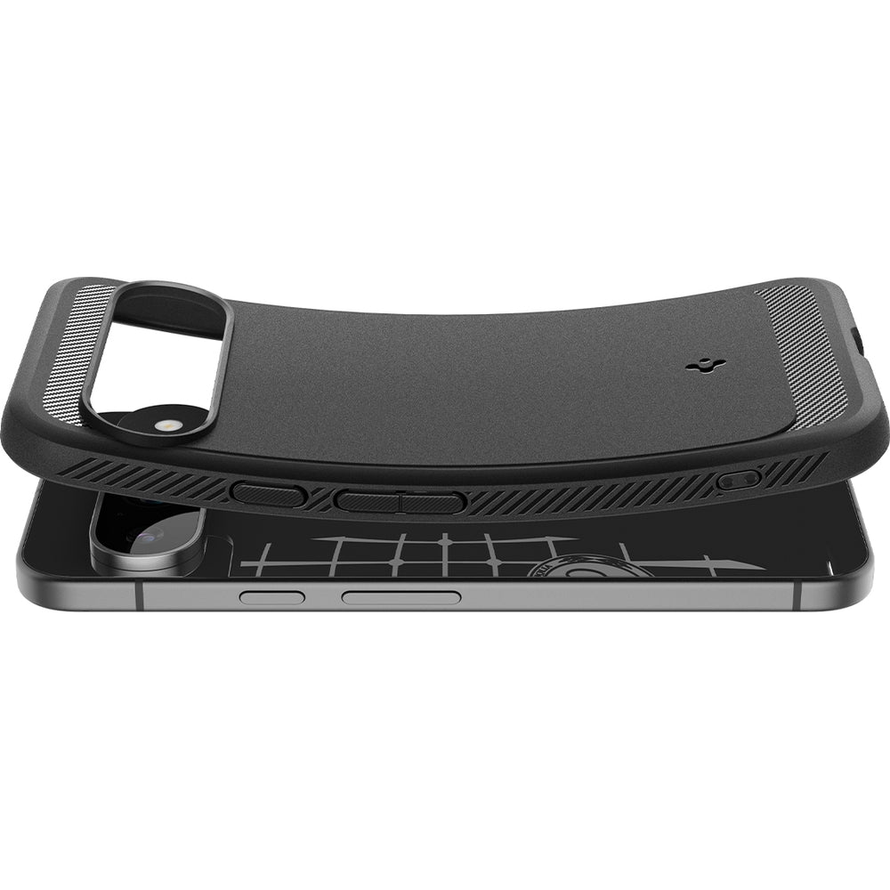 Schutzhülle für Google Pixel 9 / 9 Pro, Spigen Rugged Armor, Schwarz