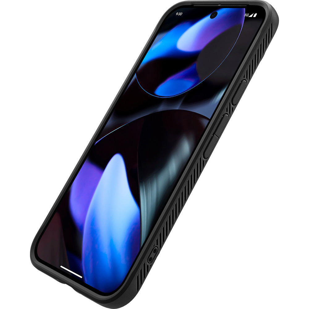 Schutzhülle für Google Pixel 9 / 9 Pro, Spigen Rugged Armor, Schwarz
