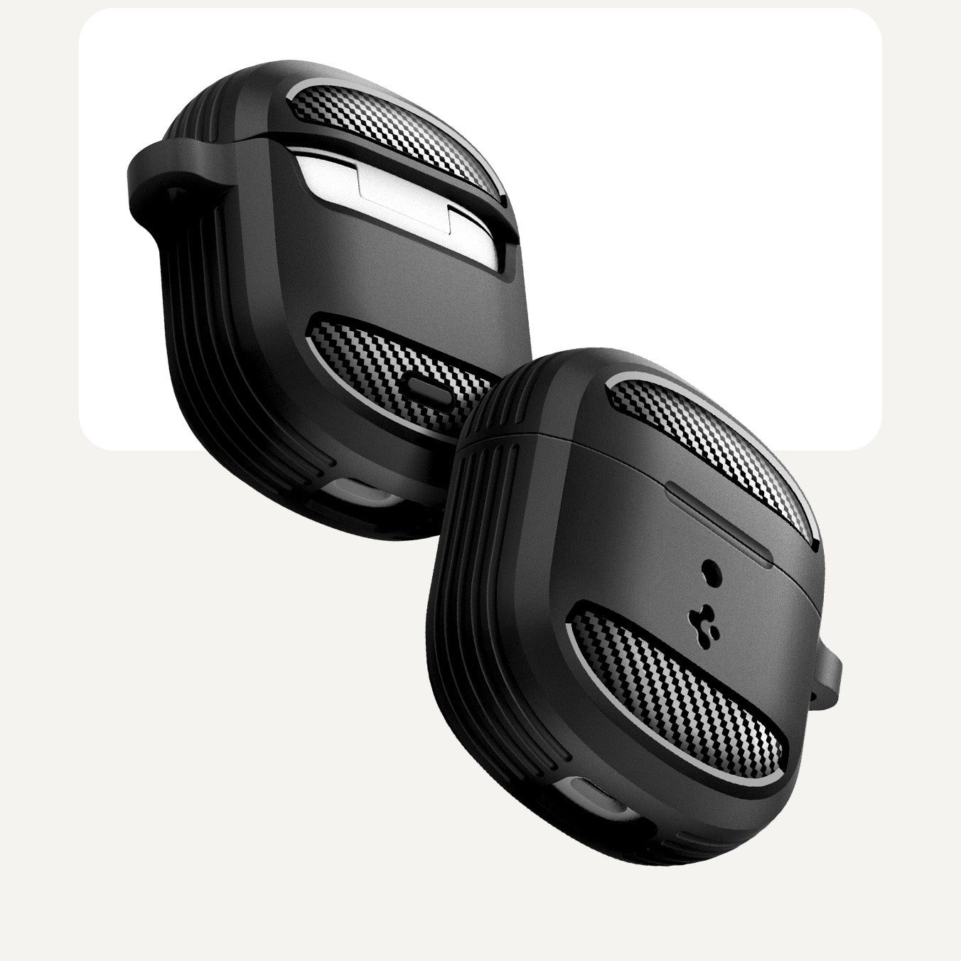 Hülle für Google Pixel Buds 2a, Spigen Rugged Armor, Schwarz