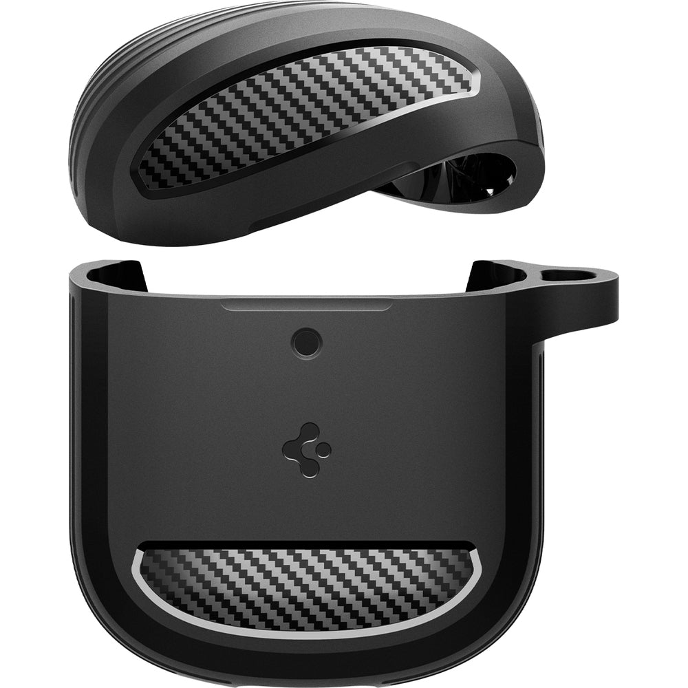 Schutzhülle für Pixel Buds Pro 2 / Pro, Spigen Rugged Armor, Schwarz