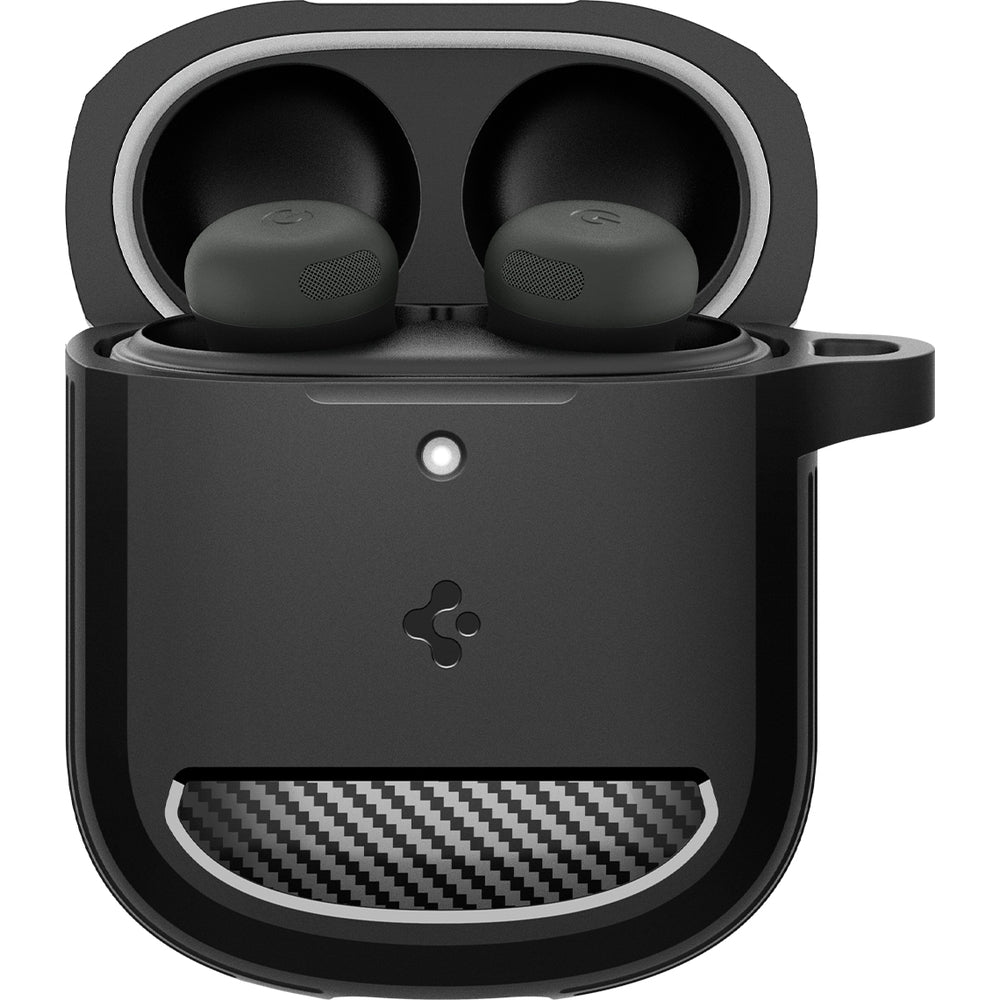Schutzhülle für Pixel Buds Pro 2 / Pro, Spigen Rugged Armor, Schwarz
