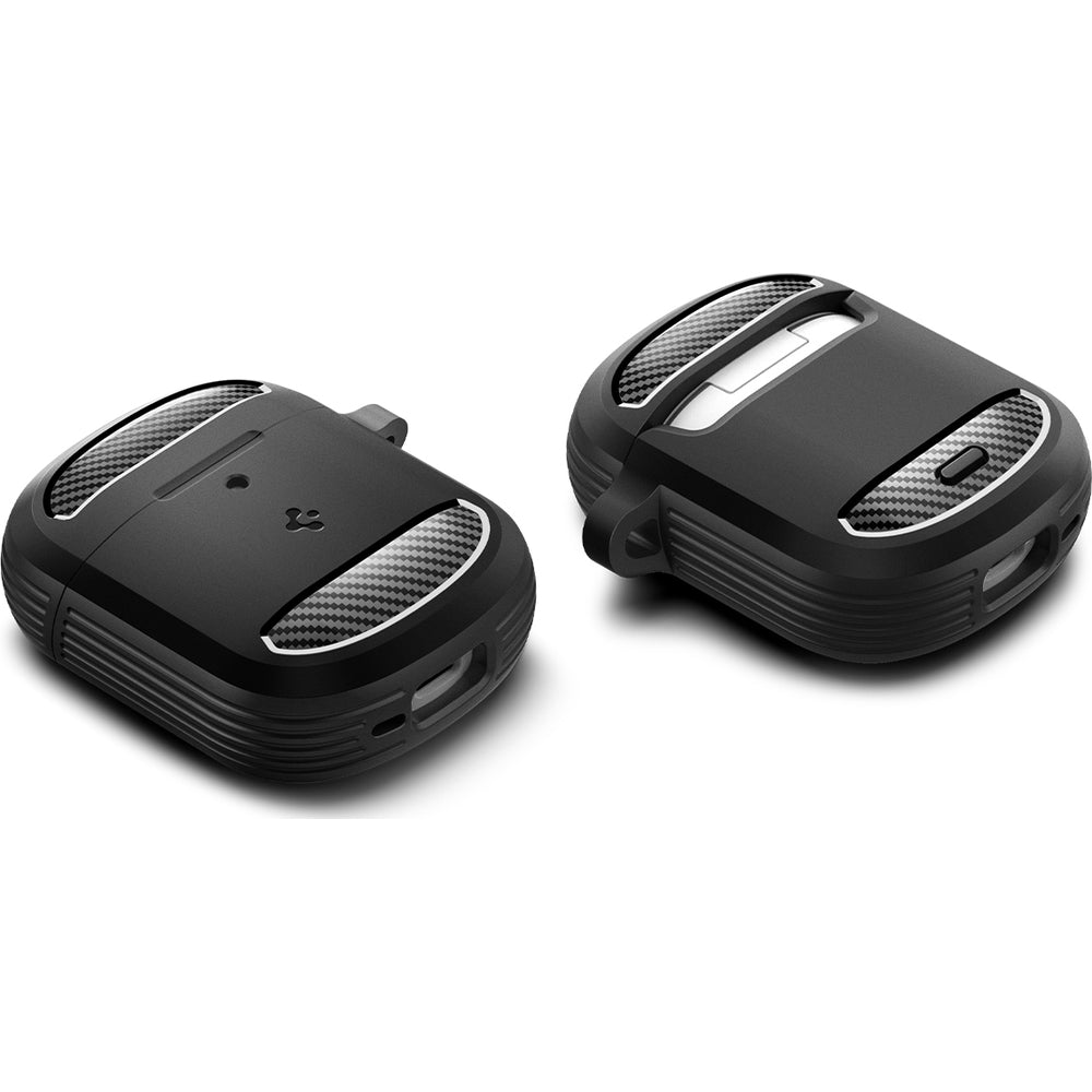 Schutzhülle für Pixel Buds Pro 2 / Pro, Spigen Rugged Armor, Schwarz