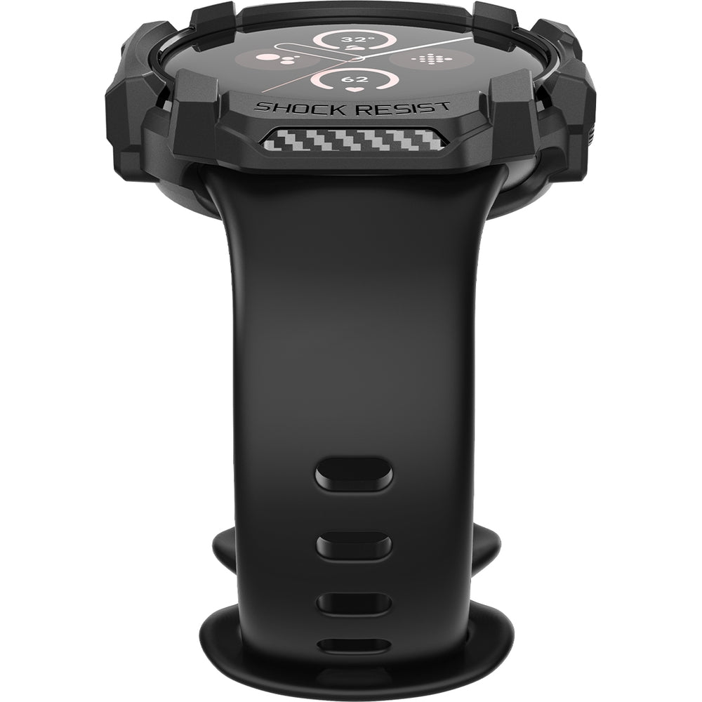 Schutzhülle für Google Pixel Watch 3 / 2 / 1 (41mm), Spigen Rugged Armor, Schwarz