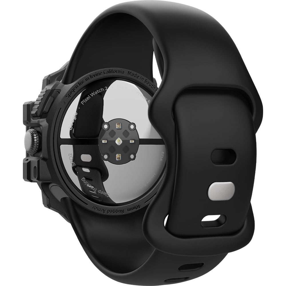 Schutzhülle für Google Pixel Watch 3 / 2 / 1 (41mm), Spigen Rugged Armor, Schwarz