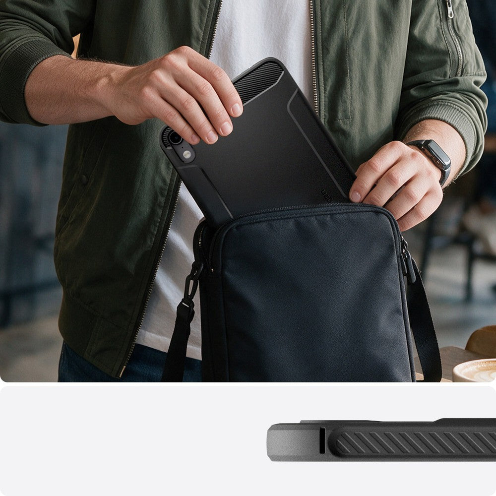 Hülle für Apple iPad Mini 8,5" (A20 Pro) 2026, Spigen Rugged Armor, Schwarz (6/16)