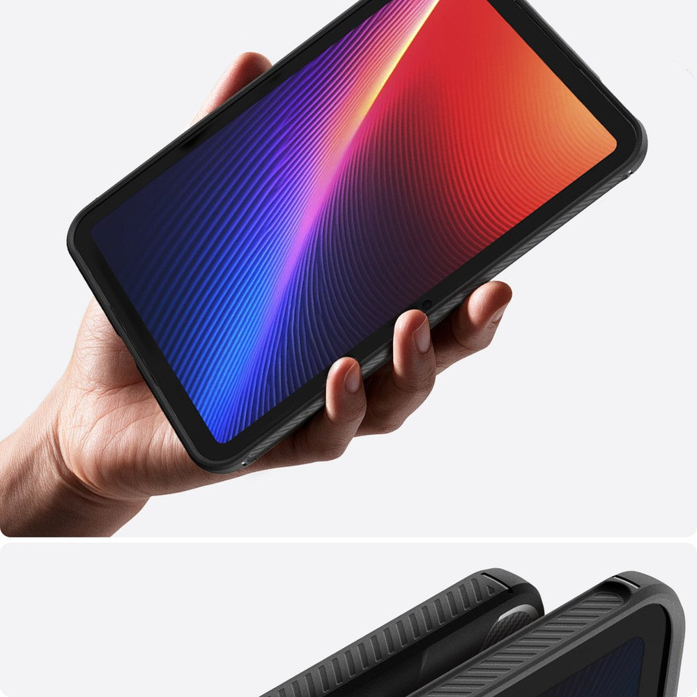 Hülle für Apple iPad Mini 8,5" (A20 Pro) 2026, Spigen Rugged Armor, Schwarz (8/16)