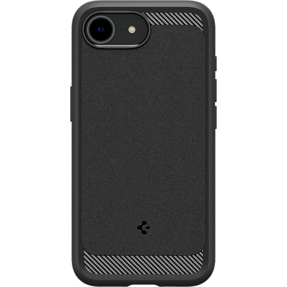 Handyhülle für iPhone 17e / 16e, Spigen Rugged Armor Mag mit MagSafe, Schwarz