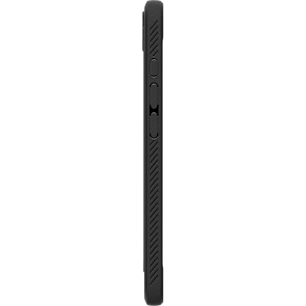 Handyhülle für iPhone 17e / 16e, Spigen Rugged Armor Mag mit MagSafe, Schwarz
