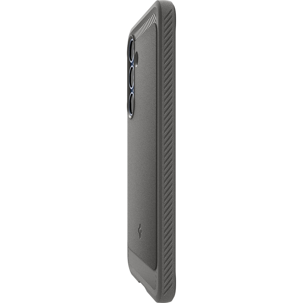 Handyhülle für Galaxy S25, Spigen Rugged Armor Mag mit MagSafe, Grau