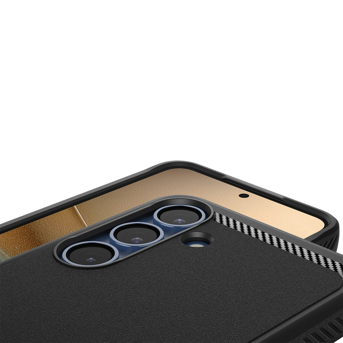 Handyhülle für Galaxy S25, Spigen Rugged Armor Mag mit MagSafe, Schwarz
