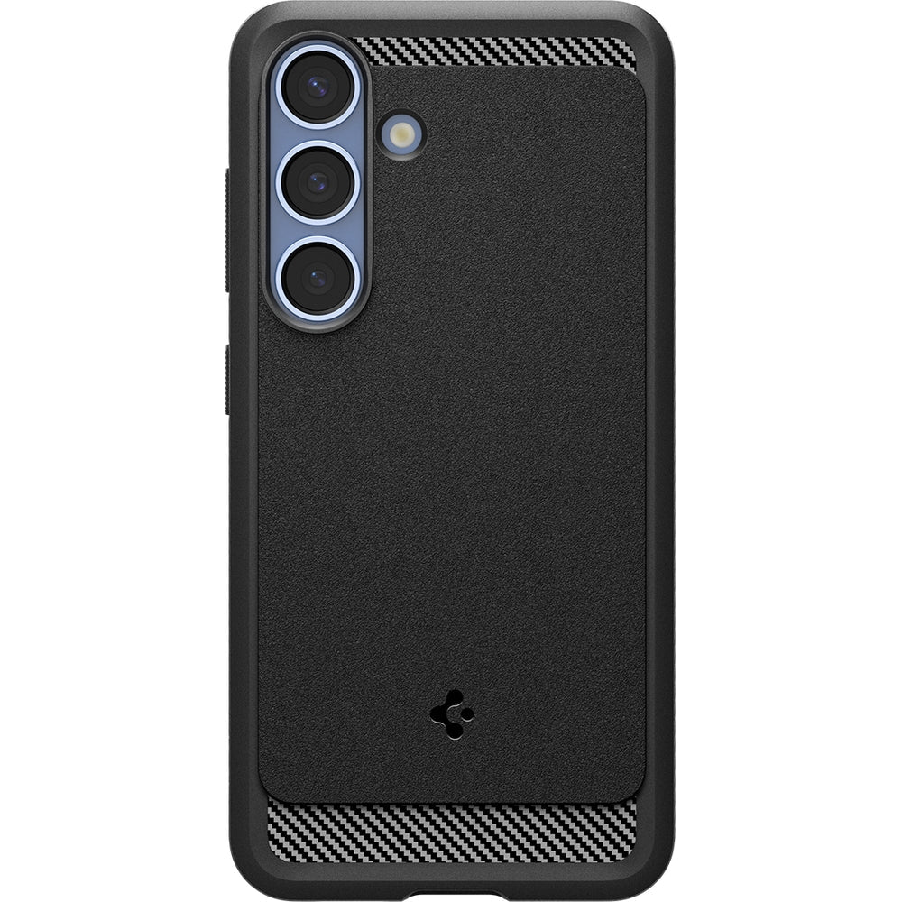 Handyhülle für Galaxy S25, Spigen Rugged Armor Mag mit MagSafe, Schwarz