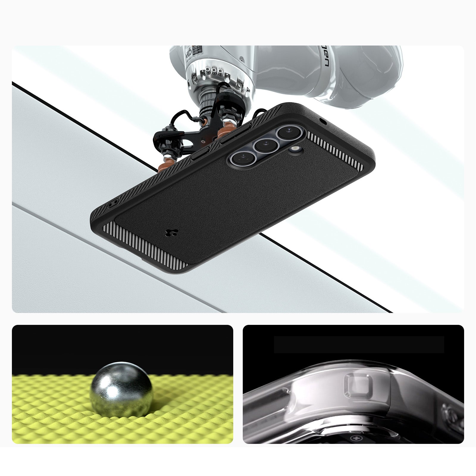 Handyhülle für Galaxy S25 Plus, Spigen Rugged Armor Mag mit MagSafe, Schwarz