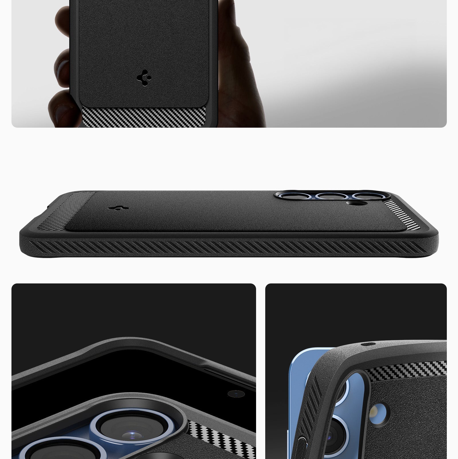 Handyhülle für Galaxy S25 Plus, Spigen Rugged Armor Mag mit MagSafe, Schwarz