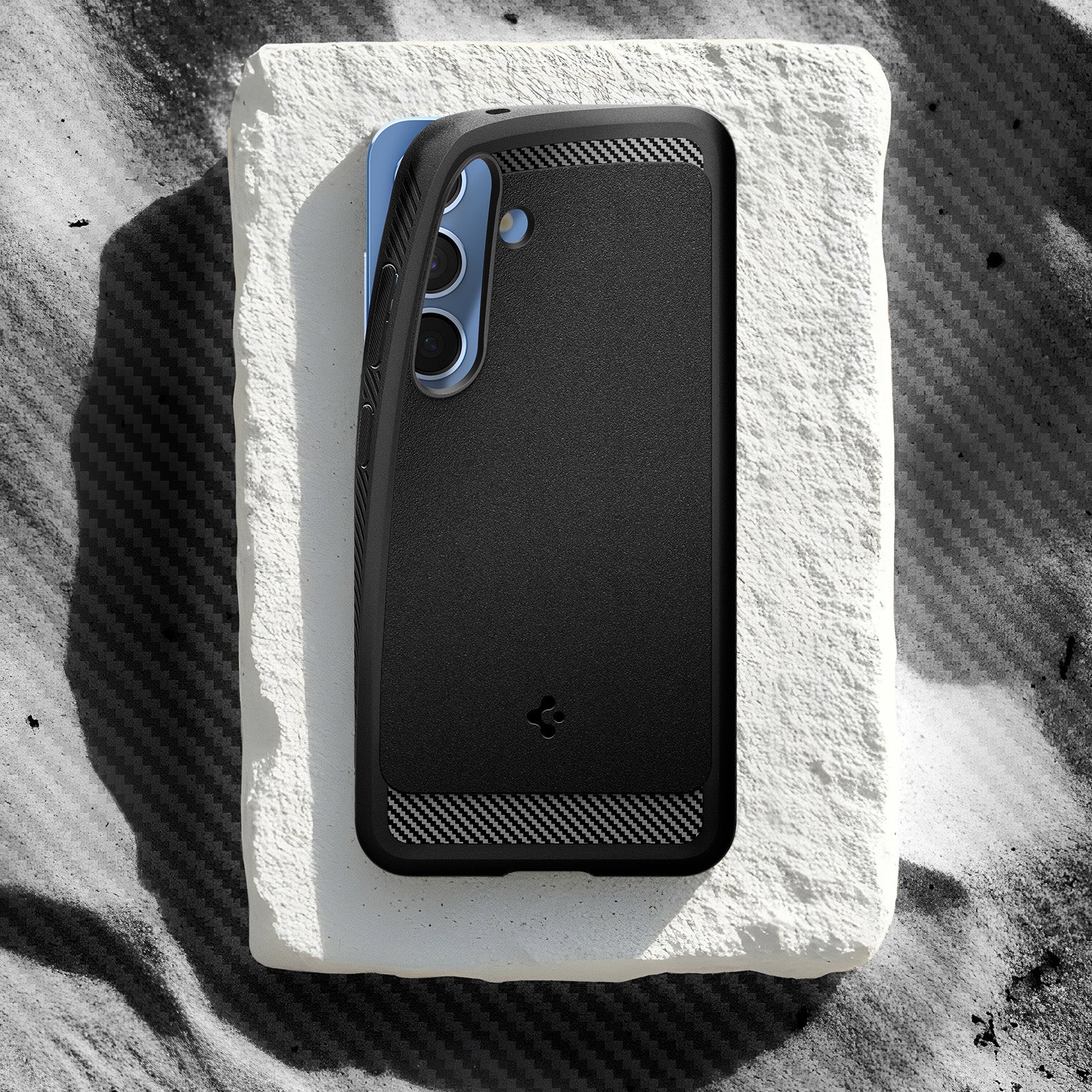 Handyhülle für Galaxy S25 Plus, Spigen Rugged Armor Mag mit MagSafe, Schwarz
