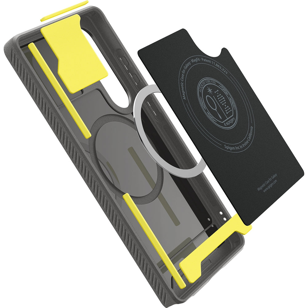 Handyhülle für Galaxy S25 Ultra, Spigen Rugged Armor Mag mit MagSafe, Grau