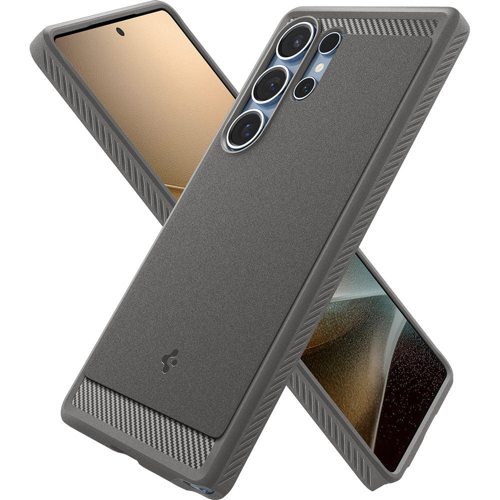 Handyhülle für Galaxy S25 Ultra, Spigen Rugged Armor Mag mit MagSafe, Grau