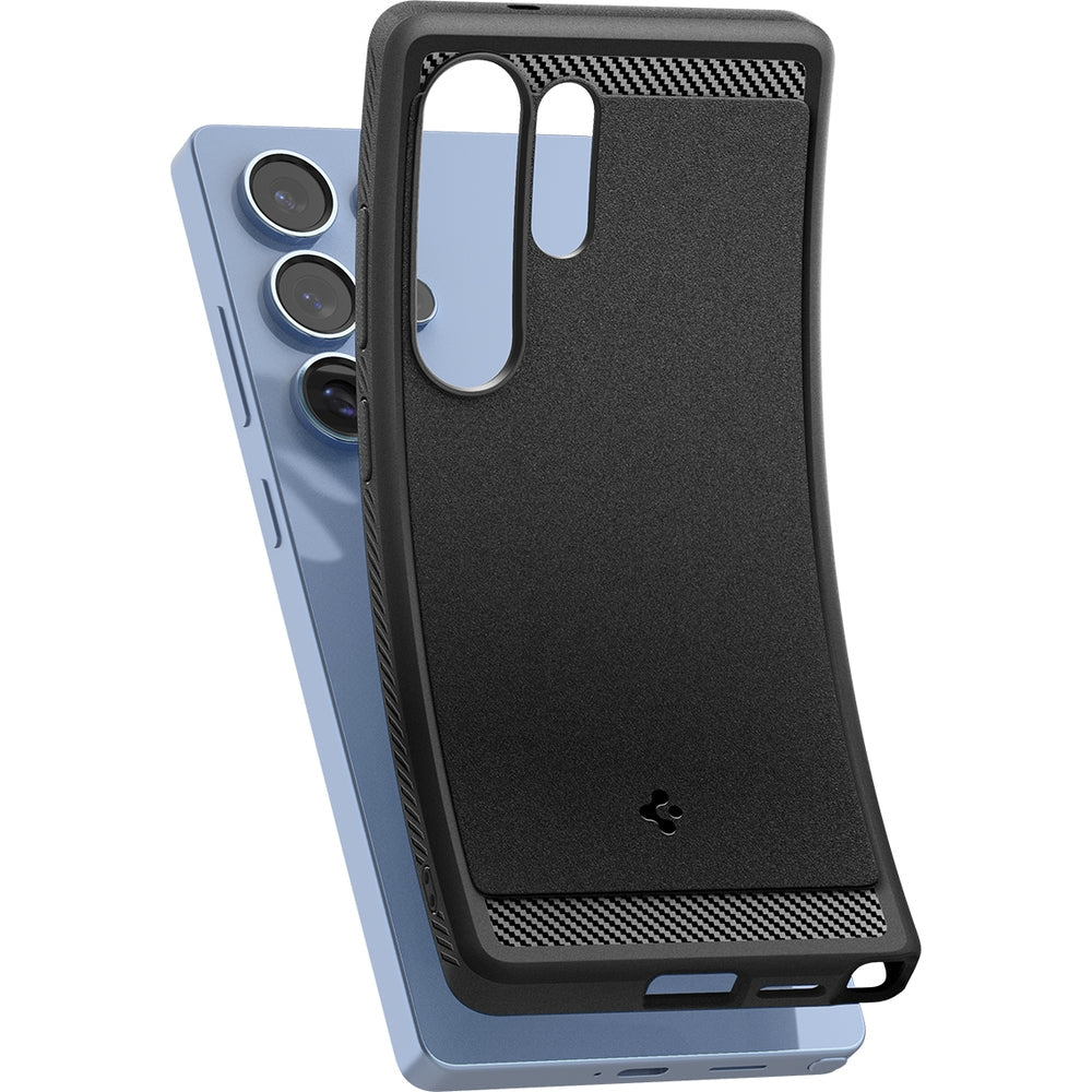 Handyhülle für Galaxy S25 Ultra, Spigen Rugged Armor Mag mit MagSafe, Schwarz