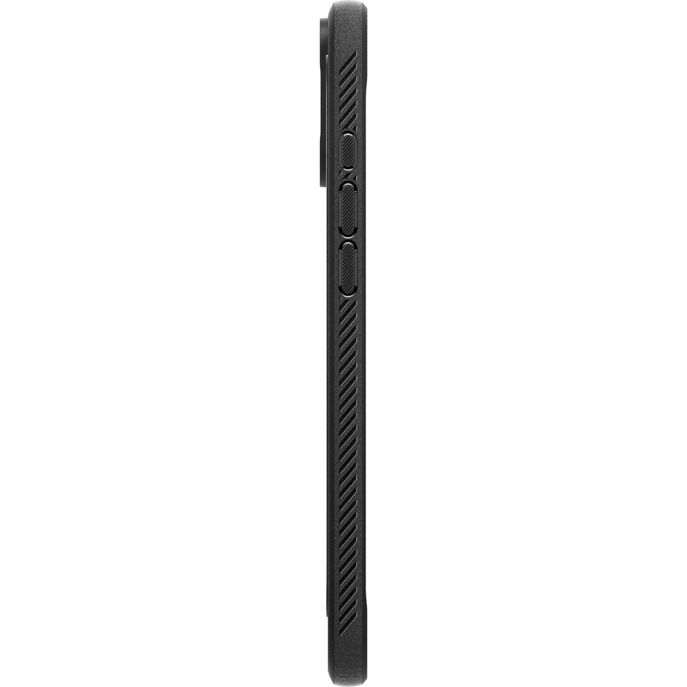 Handyhülle für iPhone 16, Spigen Rugged Armor Mag mit MagSafe, Schwarz