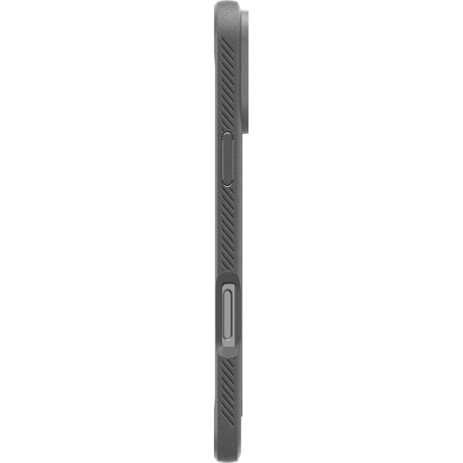Handyhülle für iPhone 16 Pro, Spigen Rugged Armor Mag mit MagSafe, Grau