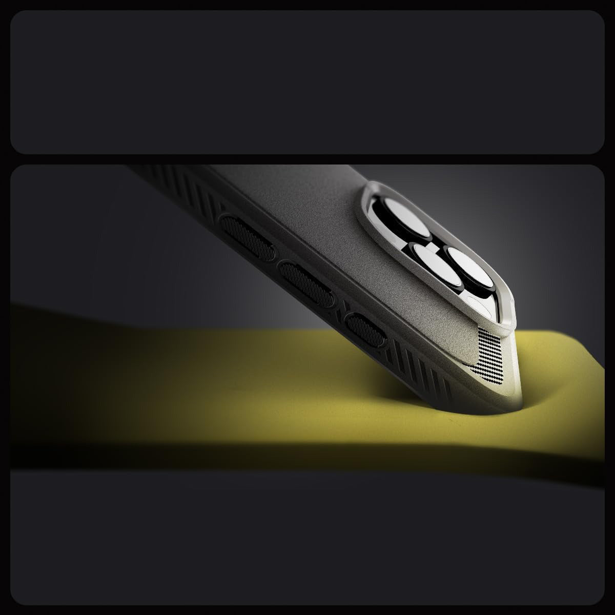 Handyhülle für iPhone 16 Pro, Spigen Rugged Armor Mag mit MagSafe, Grau