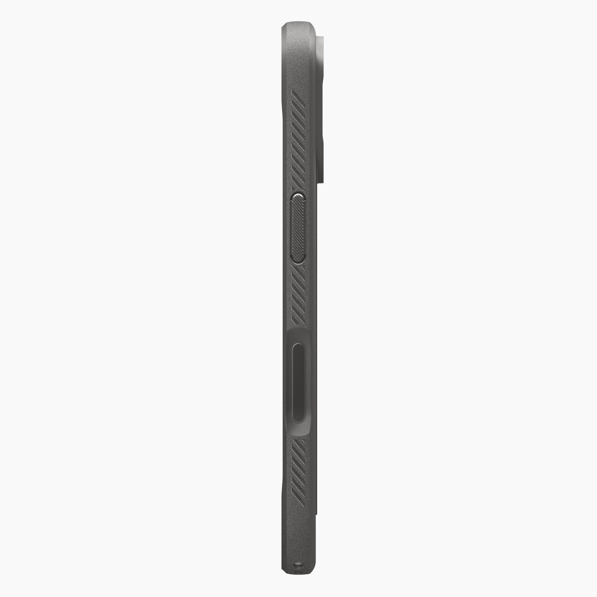 Handyhülle für iPhone 17, Spigen Rugged Armor Mag mit MagSafe, Grau