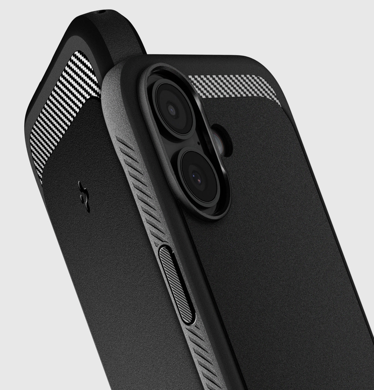Handyhülle für iPhone 17, Spigen Rugged Armor Mag mit MagSafe, Schwarz