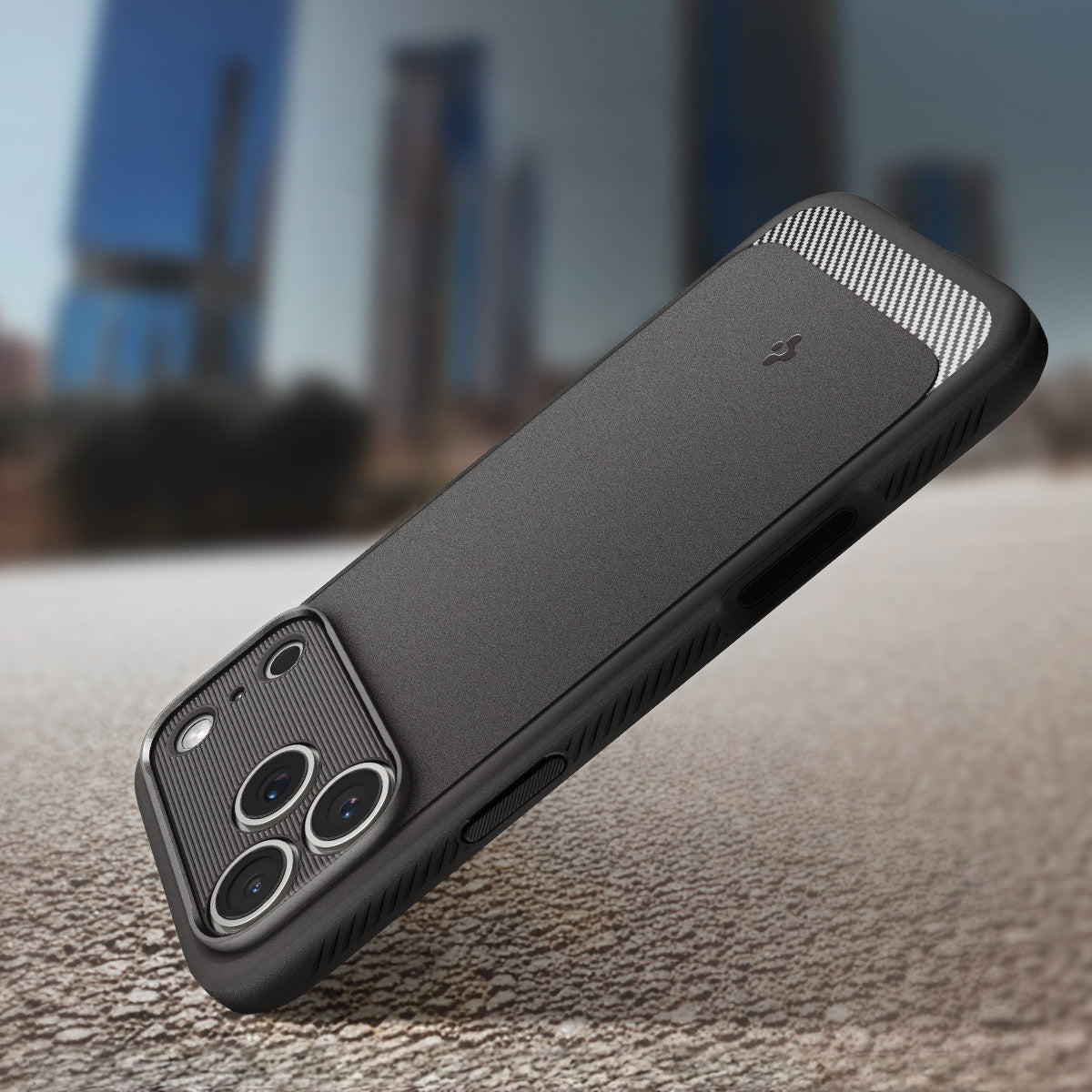 Handyhülle für iPhone 17 Pro Max, Spigen Rugged Armor Mag mit MagSafe, Grau