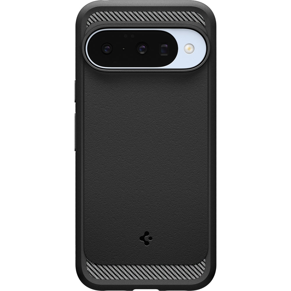 Handyhülle für Google Pixel 10 Pro / Pixel 10, Spigen Rugged Armor Mag mit MagSafe, Schwarz