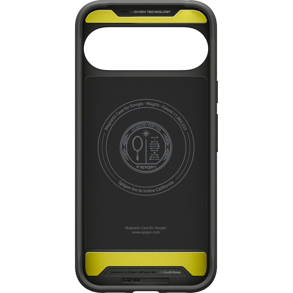 Handyhülle für Google Pixel 10 Pro / Pixel 10, Spigen Rugged Armor Mag mit MagSafe, Schwarz