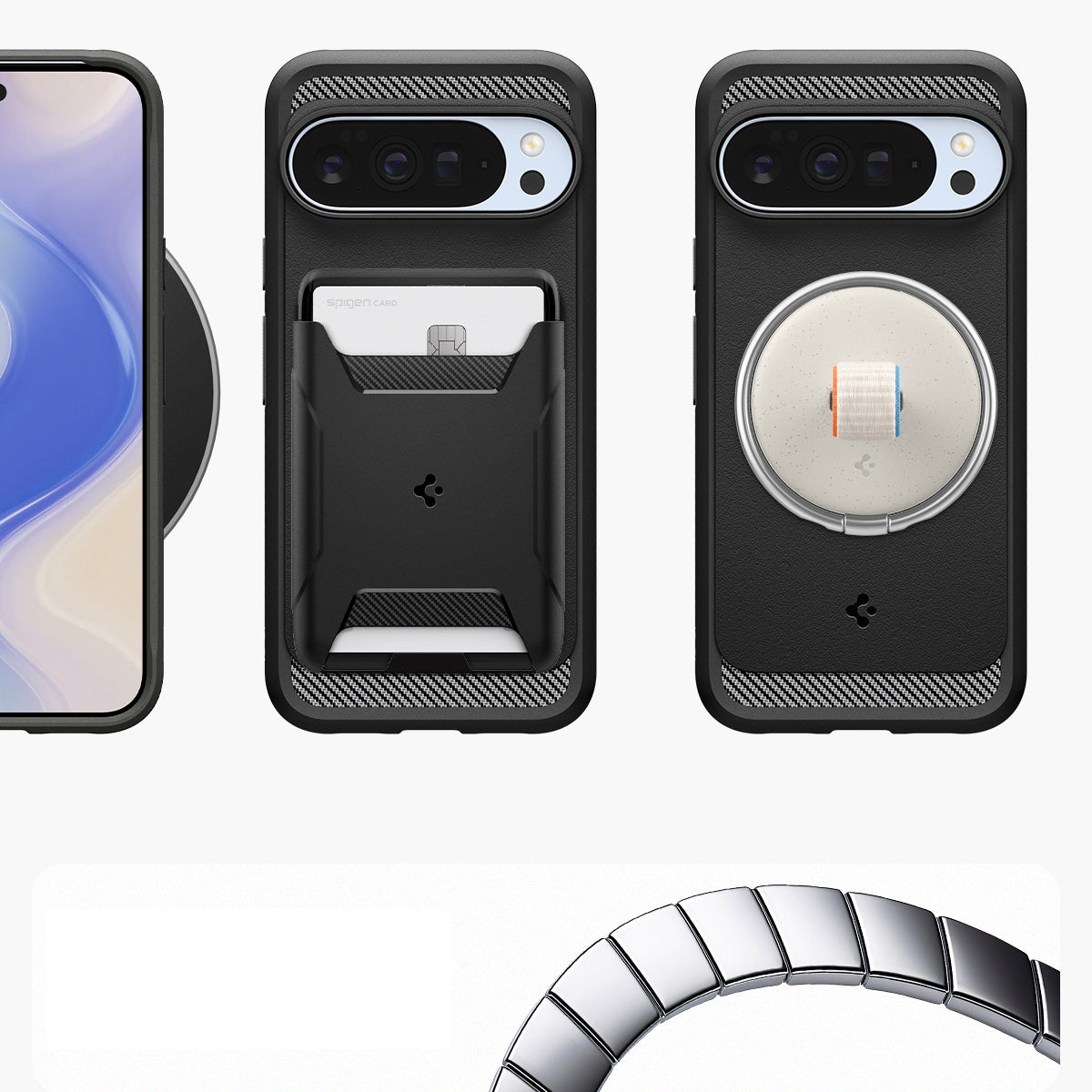 Handyhülle für Google Pixel 10 Pro XL, Spigen Rugged Armor Mag mit MagSafe, Schwarz