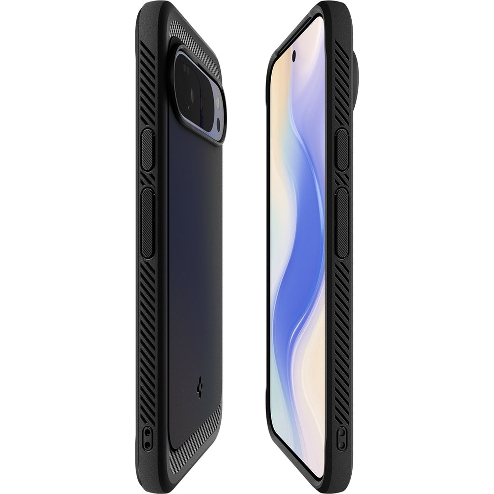 Handyhülle für Google Pixel 10 Pro XL, Spigen Rugged Armor Mag mit MagSafe, Schwarz