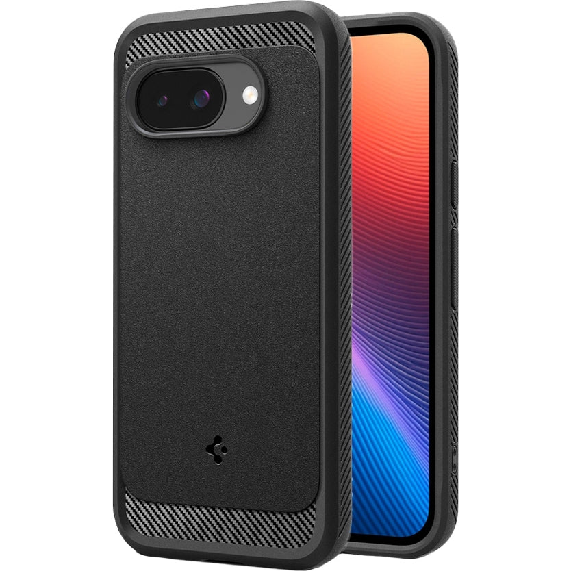 Handyhülle für Google Pixel 9a, Spigen Rugged Armor Mag mit MagSafe, Schwarz